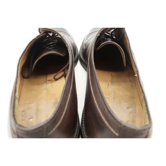 Salvatore Ferragamo Burgundy Leather Lace Up Oxfords Shoes Men\'s 8 EE main image 11